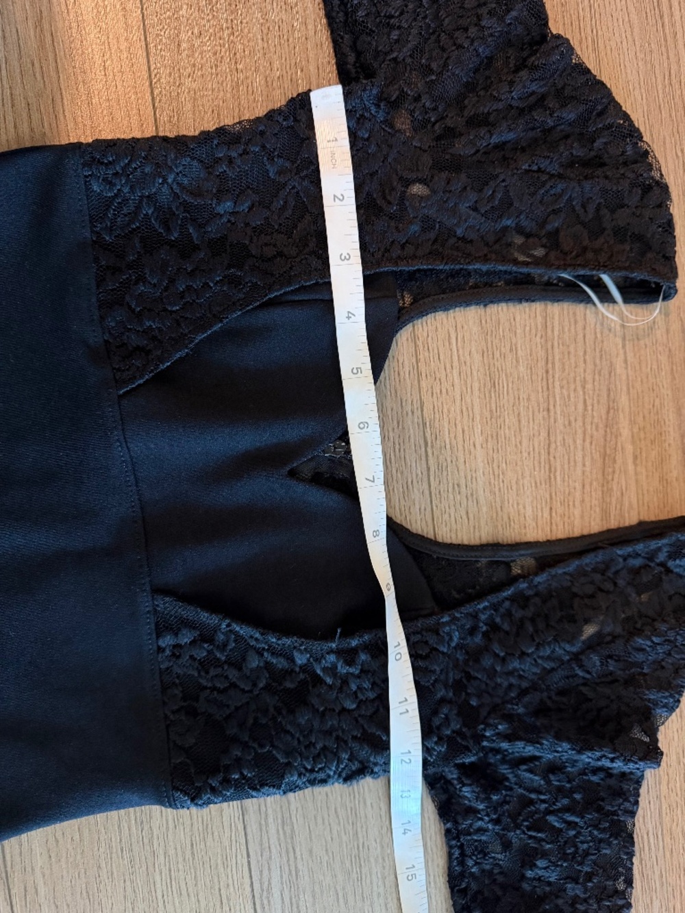 Black Lace Bodycon Mini Dress V-Neck Cocktail Dress Size Small NEW NWT - Picture 8 of 16